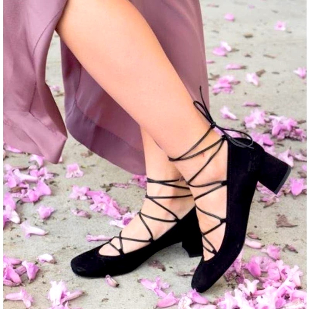 Stuart Weitzman Cordon lace-up ballerina pumps